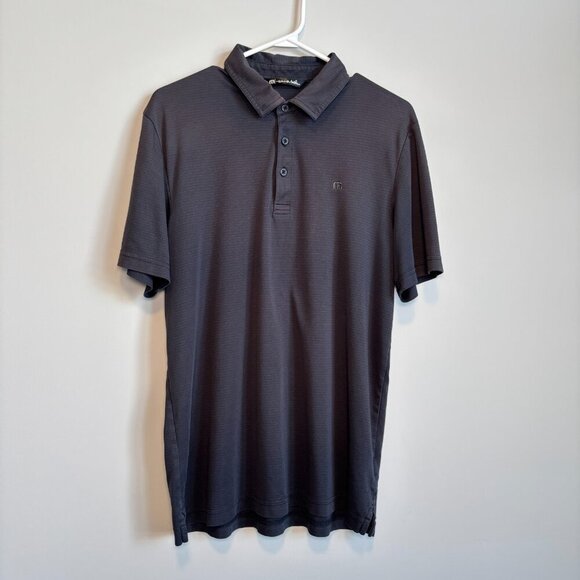 Travis Mathew Size M Performance Golf Polo Dark Gray Business Casual Classic Fit - Picture 2 of 10